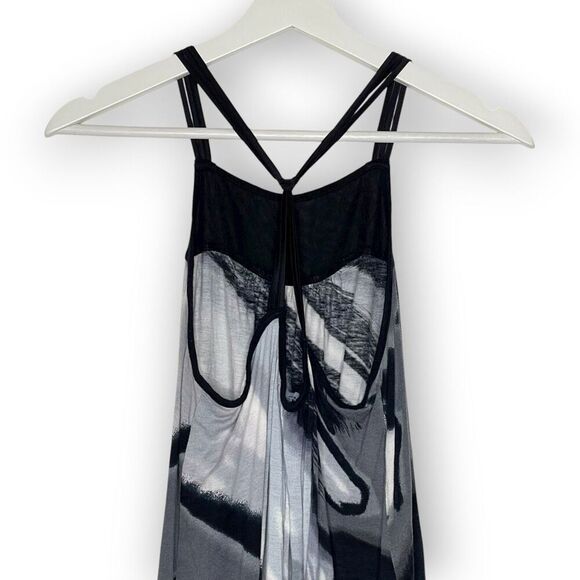 Express Y2K Babydoll Tank Top Marble Black & White Women's Size Small - Picture 7 of 11